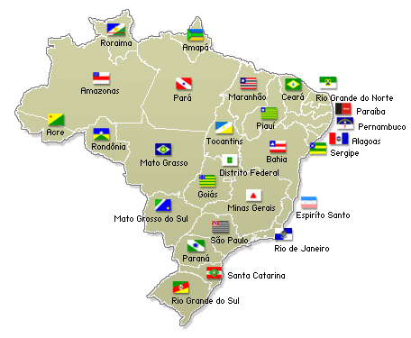 Mapa do Brasil e Estados